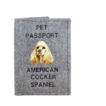 Cocker amricain - protge passeport pour chien, protge document, cadeau voyage art - dog