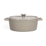 Livoo - cocotte ovale en fonte 29cm beige mep129g