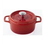Invicta - cocotte ronde en fonte �maill�e 20cm rubis 402200