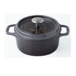 Cocotte ronde en fonte maille 20cm taupe - invicta - 402207