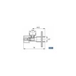 Vanne d'�querre 1 / 2 x 3 / 4 machine � laver