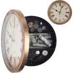 Coffre - fort cach�, horloge (marron) dissimulant des objets de valeur