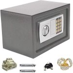 Lucn - coffre - fort �lectronique serrure � combinaison 8. 5 l 31x20x20cm double boulon en acier mat�riel ...