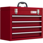 Coffre � outils vide, 51 x 22 x 39, 5 cm, coffre � outils � 4 tiroirs, compartiment de rangement sup�rieur, ...