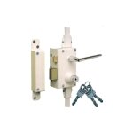 Serrure 3 points verticale  fouilliot supersurete - bricard blanc droite verticale blanc sans bille