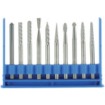 Coffret 10 fraises limes carbure (mini) queue de 3 mm � 3mm technic - tivoly