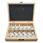Coffret de 12 fraises  bois makita d - 53556 pour dfonceuse (queue 8mm)