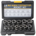 Coffret de 14 extracteur d'�crous, douille pour extracteur de boulon endommag�s, ensemble d'outils pour ...