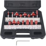 Coffret de 15 fraises d�fonceuses tige de 6. 35mm 1 / 4', coupe - outils pour travail bois � pointe en ...