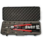 Coffret 150 �crous � sertir avec pince go6110 - fixation rapide et pratique - d - work