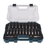Coffret de 22 fraises à bois sur tige de Ø8 mm pour défonceuse makita d - 74784 Coffret de 22 fraises à bois sur tige de Ø8 mm pour défonceuse makita d - 74784