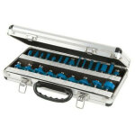 Silverline - coffret de 24 fraises a bois tct pour d�fonceuse queue de 1 / 4 (6, 35 mm)