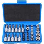Coffret de 34 douilles torx robustes, douilles torx femelles, douilles torx, embouts torx, outils de ...