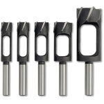 Coffret de 5 m�ches � bouchonner 15 � 35 mm - longueur 140 / 160 mm - acier carbone tremp� - traitement ...