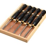 Coffret de 5 outils de tournage de type gouges hss omnivor