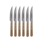 Coffret 6 couteaux grill hetre microdente - jean dubost Coffret 6 couteaux grill hetre microdente - jean dubost