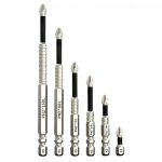 Coffret 6 embouts tournevis � percussion magn�tiques, forets crois�s antid�rapants pour perceuse �lectrique ...