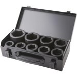 Clas - coffret 9 douilles choc 6 pans 24 - 50mm 1' cr - mo - os 3500 equipements Clas - coffret 9 douilles choc 6 pans 24 - 50mm 1' cr - mo - os 3500 equipements