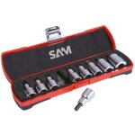 Coffret 9 douilles tournevis 6 pans 1 / 2 sam outillage - scj9box