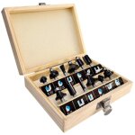 Coffret assortiment de 12 mches de dfonceuse carbure q. 6 mm pour bois, panneaux - omnivor