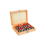 Coffret assortiment de 12 m�ches de d�fonceuse q. 8mm - tous profils - 600008 - sidamo