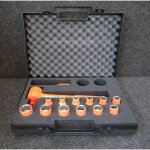 Coffret cl  cliquet isol 1000v orange carr 1 / 2' (12. 7mm) + 12 douilles 12 pans + prolongateur ...