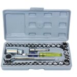 Coffret de cl�s � douille, douilles et coffrets 1 / 4'3 / 8', avec cl� � cliquet r�versible rapide, embout ...