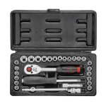 Coffret cliquet et jeu douilles 29 pi�ces chrome vanadium