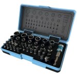 Coffret douilles 1 / 4  avec embouts inox leman 45 pi�ces