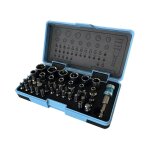 Coffret douilles 1 / 4  avec embouts inox leman 45 pi�ces