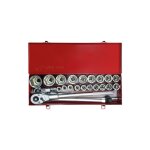 Coffret de douilles 3 / 4' m�triques avec accessoires - 25 pi�ces - king tony