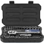 Coffret de douilles en cr - v 1 / 4 - inch et 3 / 8 - inch et clé à cliquet de dégagement rapide (39 ... Coffret de douilles en cr - v 1 / 4 - inch et 3 / 8 - inch et clé à cliquet de dégagement rapide (39 ...