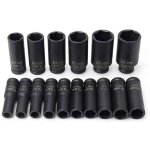 Coffret de douilles longues kraft m�ller km - 16pcs 1 / 2 � choc 16 pcs socket de 10 � 32, chrome - vanadium ...