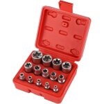 Coffret de douilles torx femelles 1 / 4 , 3 / 8 , 1 / 2 , e4, e5, e6, e7, e8, e10, e11, e12, e14, e16, ...