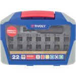 Coffret d'embouts de vissage standard 22 pi�ces ? 21 embouts de vissage torsion impact + 1 porte - embout ...