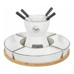 Coffret pour fondue 'la bougie' 30cm blanc