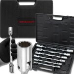 Coffret forcekraft de 6 cl�s � douille et articul�es (8 - 22 mm) + �tui