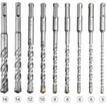 Coffret de m�ches et burins pour un perforateur, lot de 9 forets sds - plus pour perceuse � percussion ...