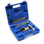 Coffret outil sertissage 45� pour c�ne excentrique dudgeonniere alu & cuivre m�trique / imp�rial