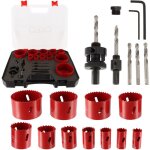 Coffret scie cloches bi - m�tal hss - 17 pi�ces - diam�tre 20 � 68 mm - profondeur coupe 40mm - per�age ...