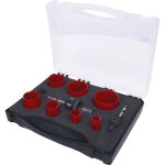 Coffret de scies cloches pour les installateurs sanitaires, 9 pcs