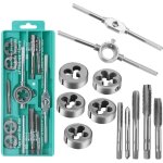 Coffret tarauds et filières métrique 12 pièces m3 - m12 en acier kit tarauds à goujure filières de filetage ... Coffret tarauds et filières métrique 12 pièces m3 - m12 en acier kit tarauds à goujure filières de filetage ...