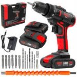 Coffret visseuse sans fil 21v + embouts et 2 batteries