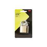 Cadenas en acier dor� - 40mm - avec 2 cl�s - fermeture s�curis�e - produit id�al pour les casiers, coffres, ...
