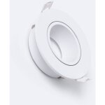 Collerette downlight ronde blanche pour ampoule led gu10 / gu5. 3 coupe  75 mm blanc