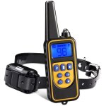 Collier de dressage pour chiens rechargeable, port�e de 800m, avec mode vibration, son, choc statique ...