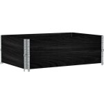 Vidaxl - colliers de palette 2 pcs noir 120x80 cm bois de pin solide