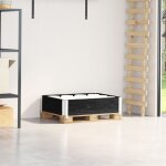 Collier de palette noir 80x60 cm bois de pin solide vidaxl