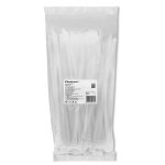 Colliers de serrage r�utilisables qoltec 7, 2 x 250 mm nylon 66 uv blanc