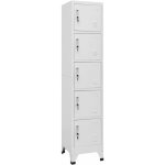 Colonne de rangement en acier koface 38cm ? 5 casiers avec fermeture  cl - gris clair